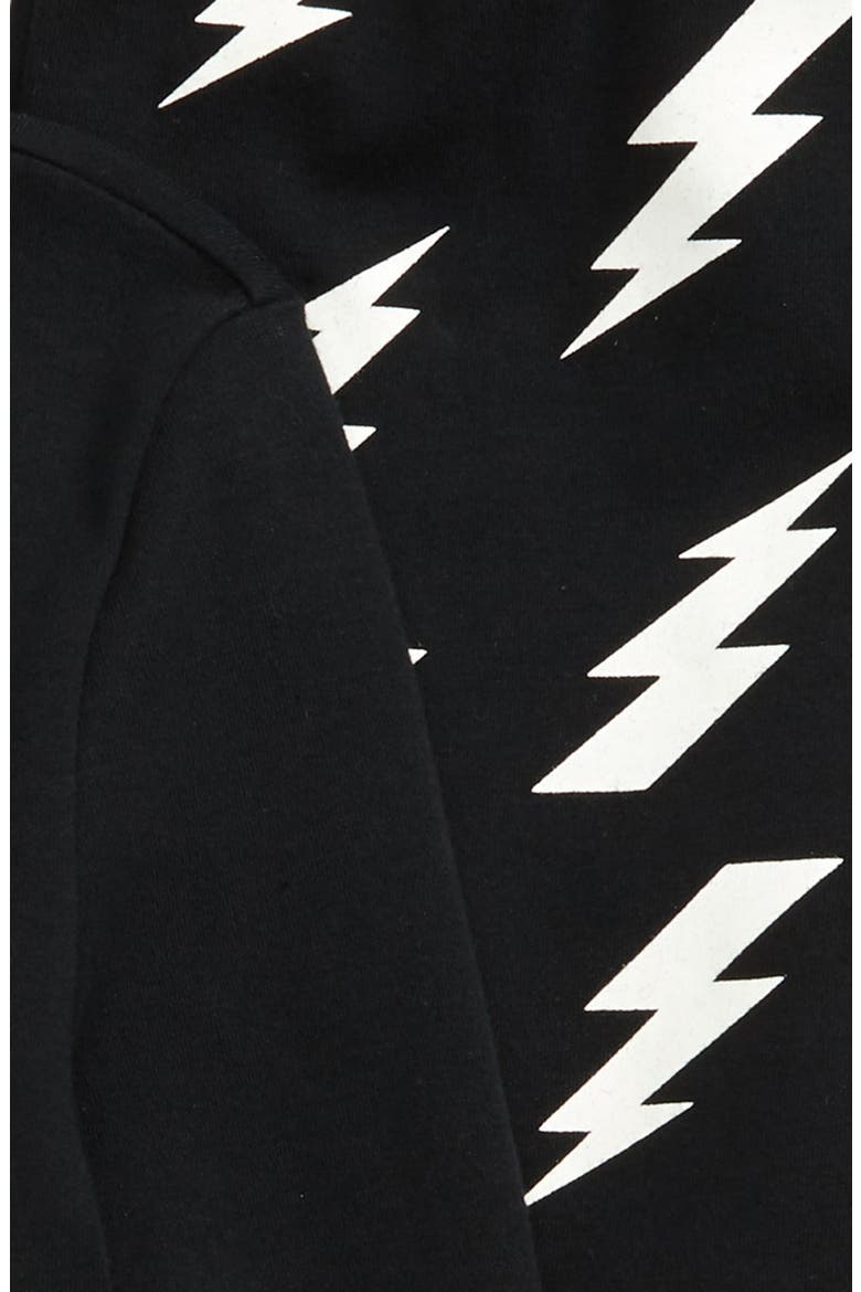 Glow in the Dark Fitted Two-Piece Pajamas, Alternate, color, BLACK GLOW SUPER KID