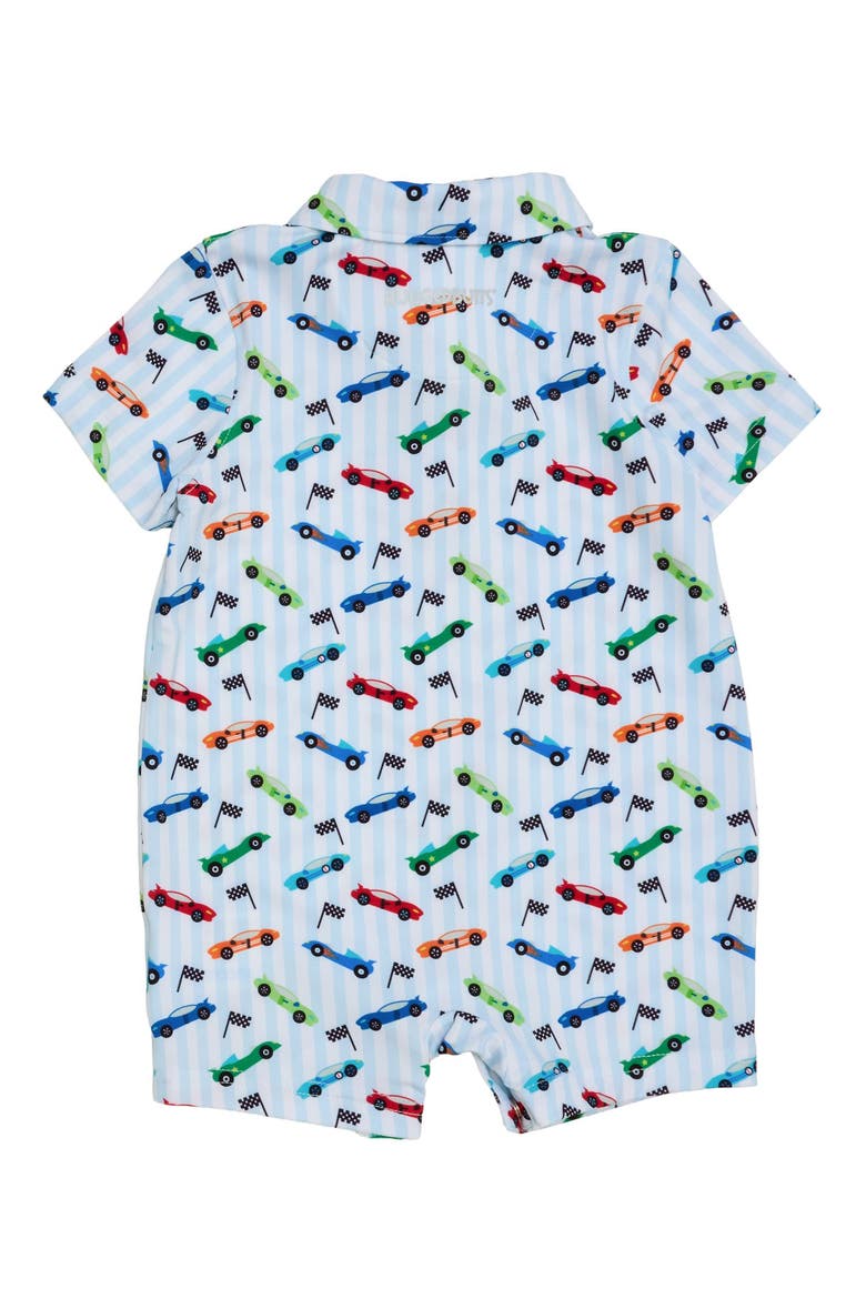 Performance Polo Romper (baby), Alternate, color, Tiny Let's Roll