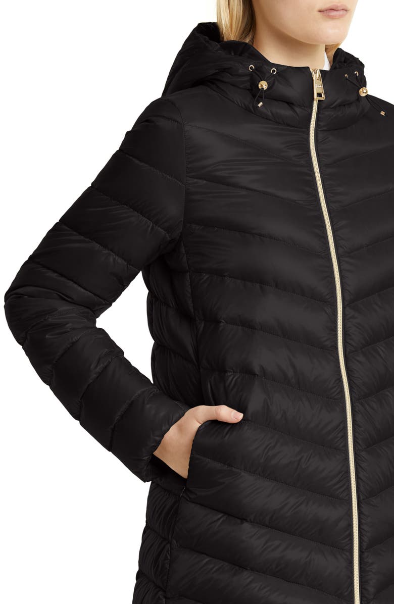 Herno Chevron Quilted High-Low Down Jacket, Alternate, color,