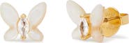 Kate Spade New York social butterfly mother-of-pearl mini stud earrings