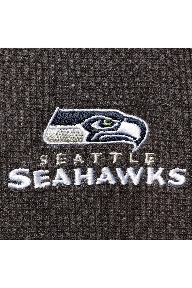 Men's Dunbrooke Heathered Gray Seattle Seahawks Logo Maverick Thermal Henley Long Sleeve T-Shirt, Alternate, color, Heather Gray
