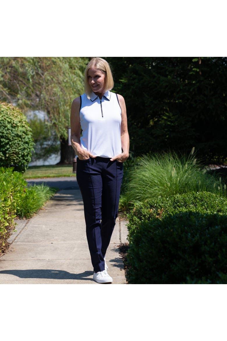 Full Length Slimmer Womens Golf Pants, Alternate, color, Midnight