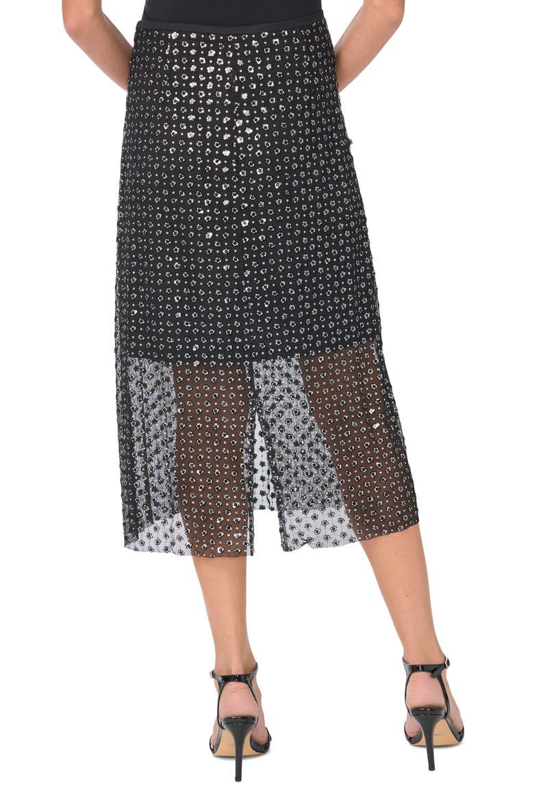 Mesh Midi Skirt, Alternate, color, RICH BLACK
