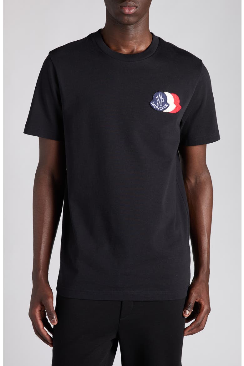 Logo Patch Cotton T-Shirt, Main, color, DARK NAVY BLUE