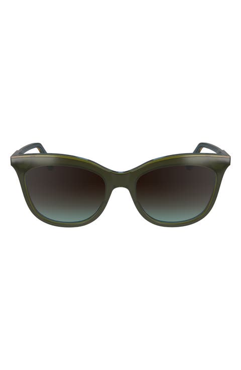53mm Gradient Cat Eye Sunglasses