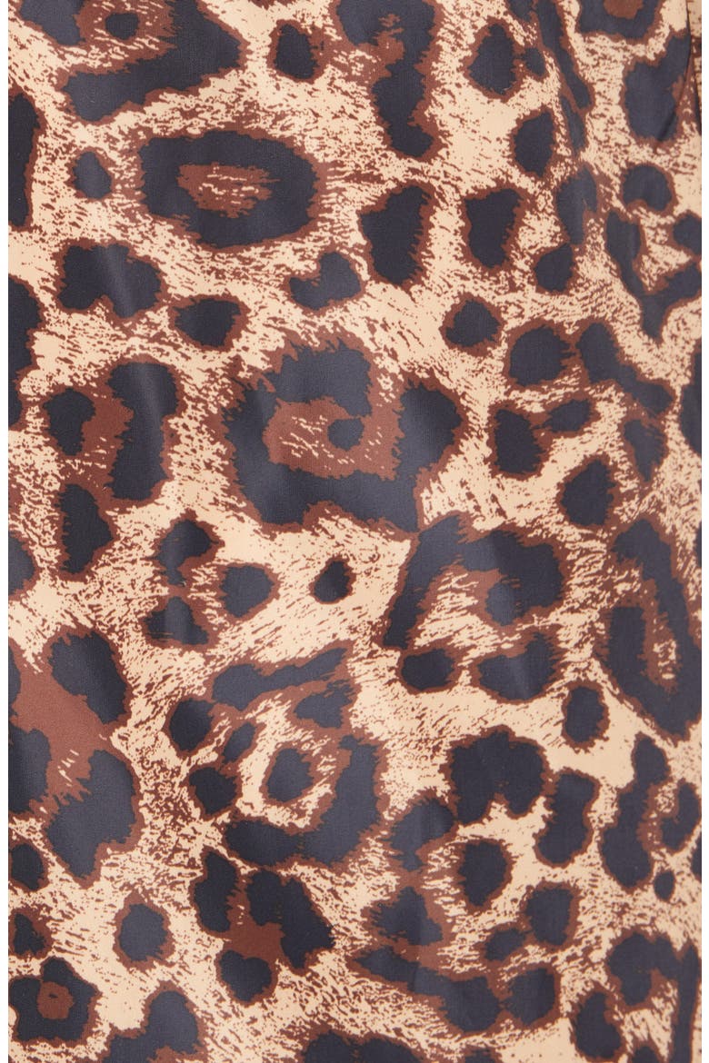 Packable Hooded Raincoat, Alternate, color, LEOPARD