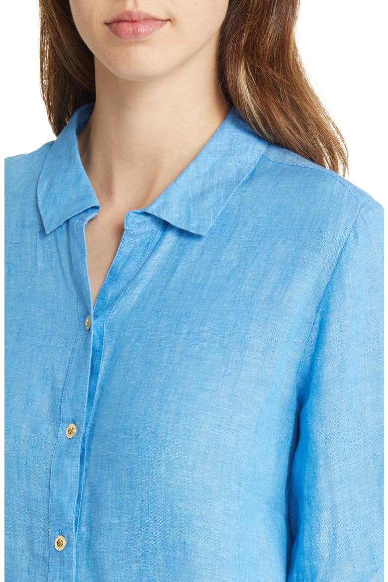 Linley Linen Cover-Up Dress, Alternate, color, BECKON BLU