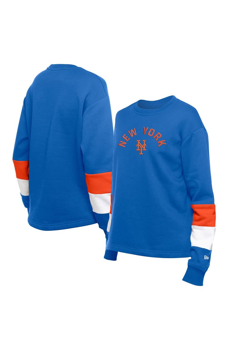 New Era Women's New Era  Blue New York Mets Game Day Color Pullover Sweatshirt, Main, color, Blue