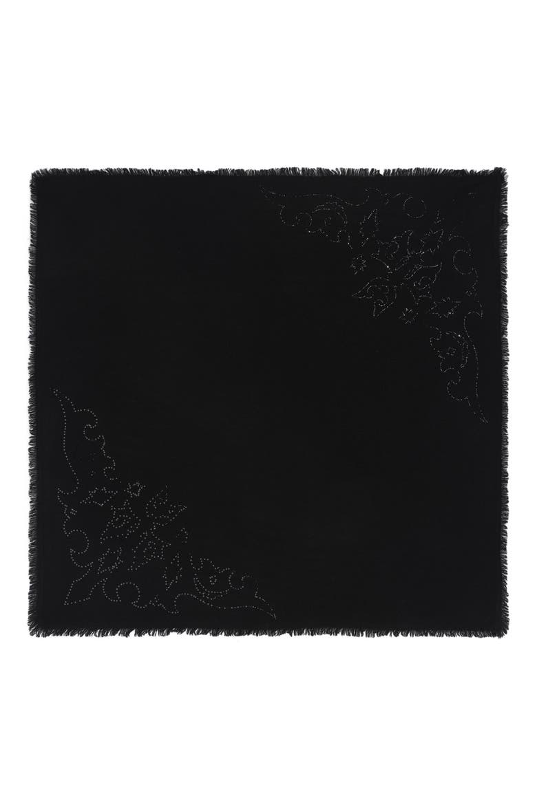 Stevie Strass Western Cashmere Scarf, Alternate, color, BLACK