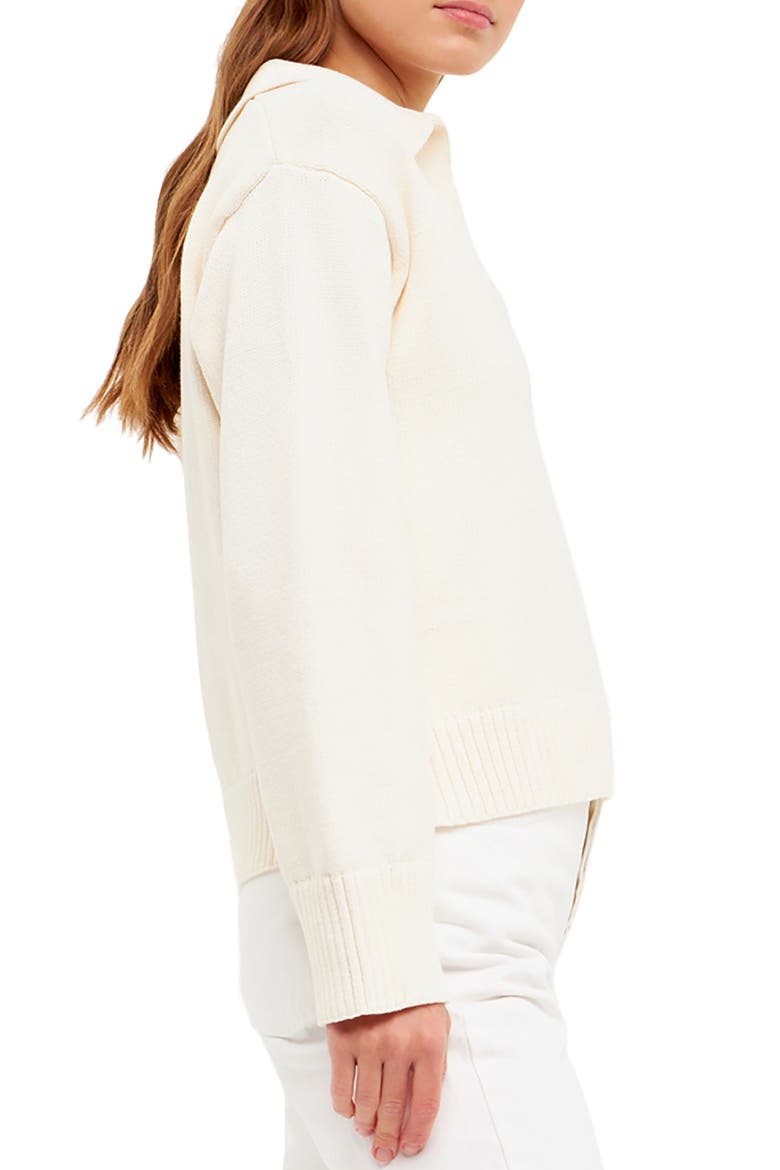 Johnny Collar Sweater, Alternate, color, IVORY