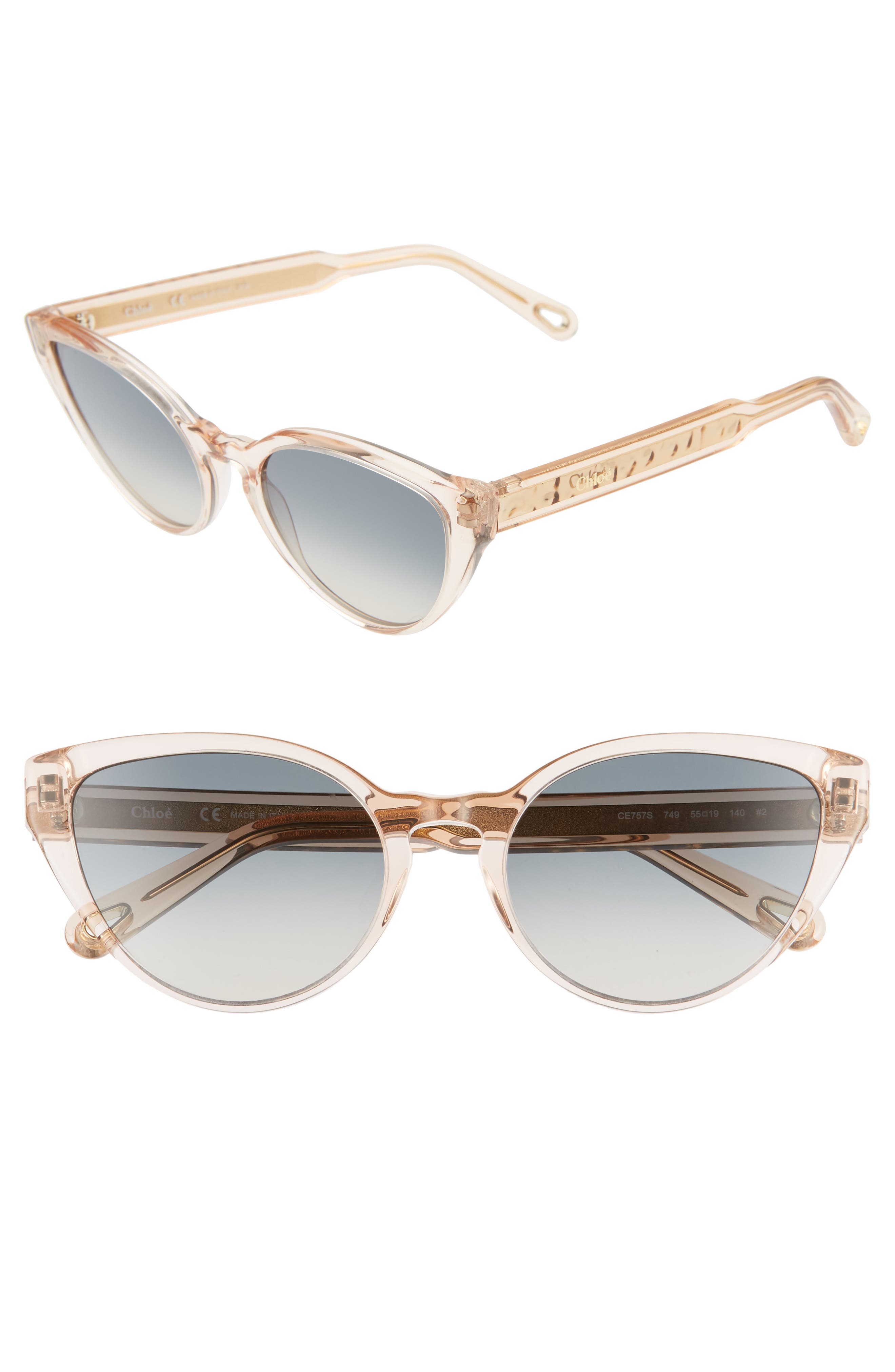 Chloé Willow 55mm Cat Eye Sunglasses In Brick | ModeSens display picture 1