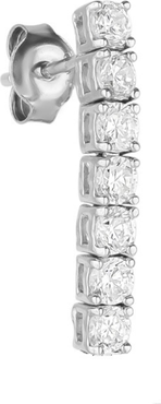 Spero London Sterling Silver Tennis Earring - Single