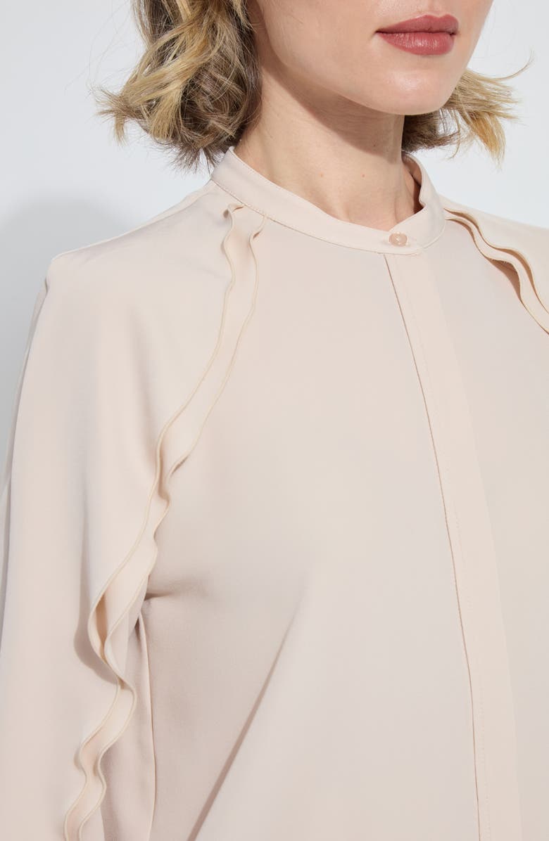 Lysse Isadora Ruffle Sleeve Button-Up Shirt, Alternate, color, Rose Petal