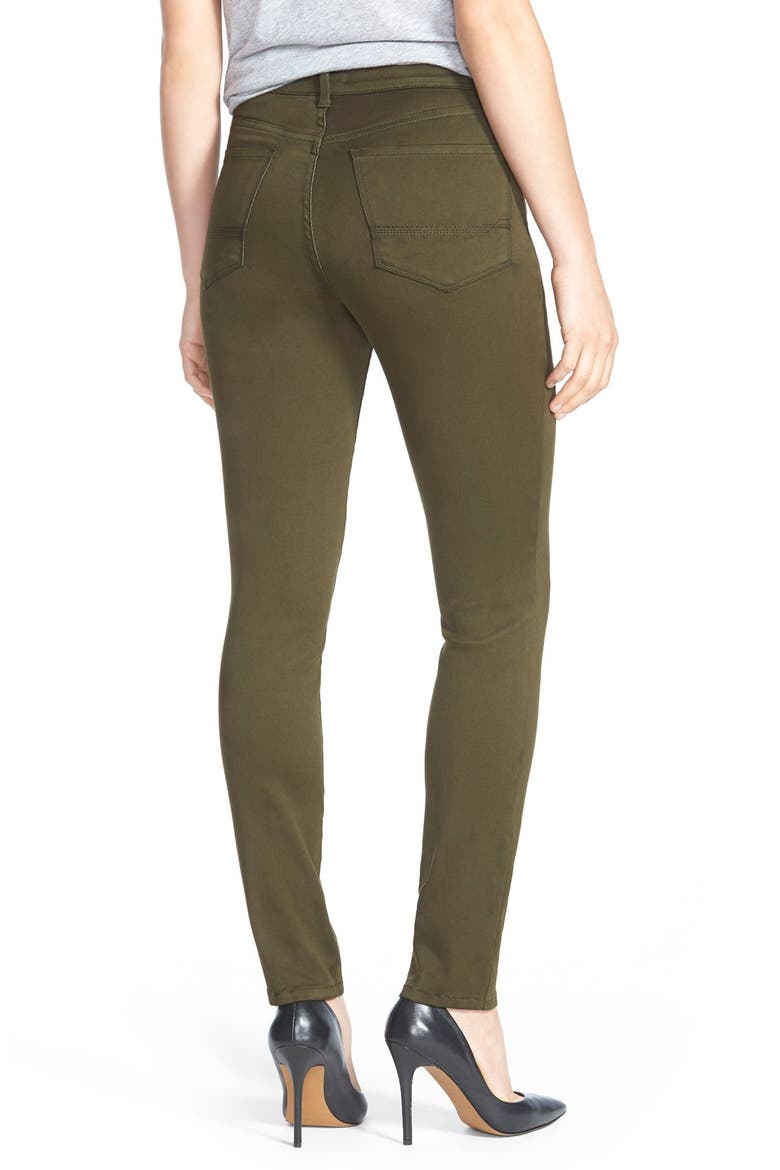 Alina Colored Stretch Skinny Jeans, Alternate, color, CAPER