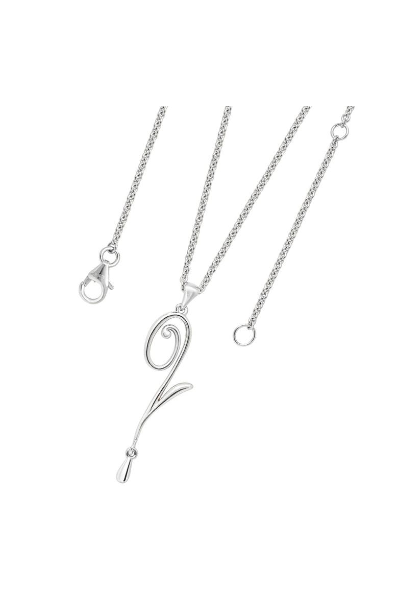 Lucy Quartermaine Q pendant with Drop, Main, color, Sterling Silver