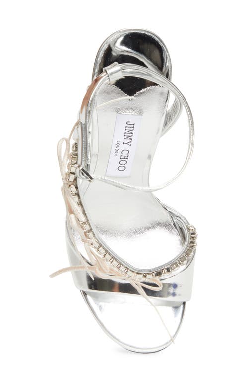 Jimmy Choo Lula Ankle Strap Sandal In Silver