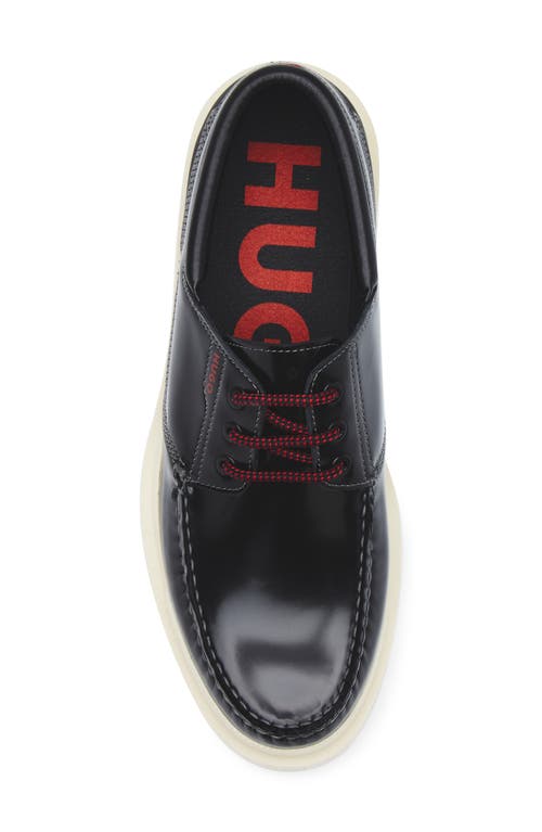 Hugo Boss Boss Denzel Platform Boat Shoe In Black