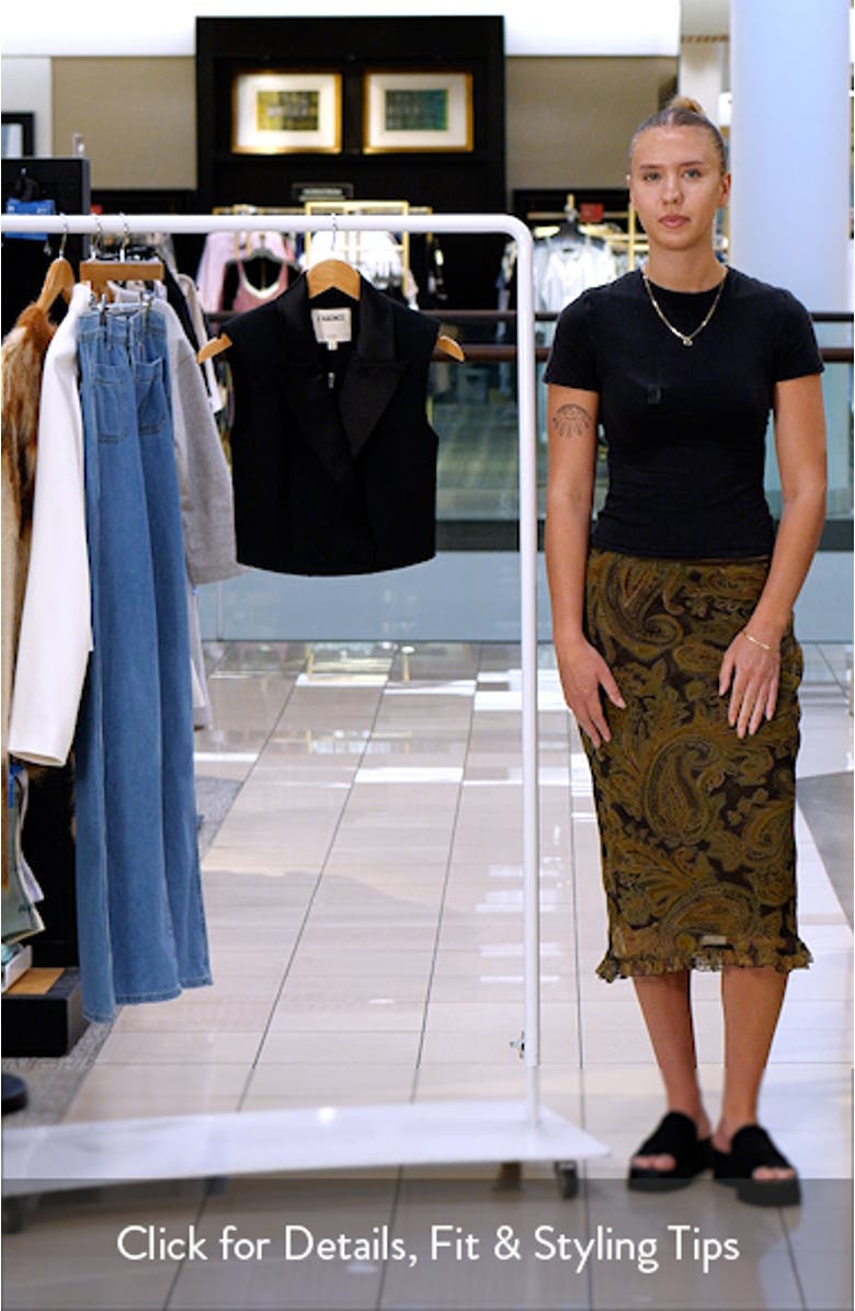 Hollis Double Breasted Crop Vest, sales video thumbnail