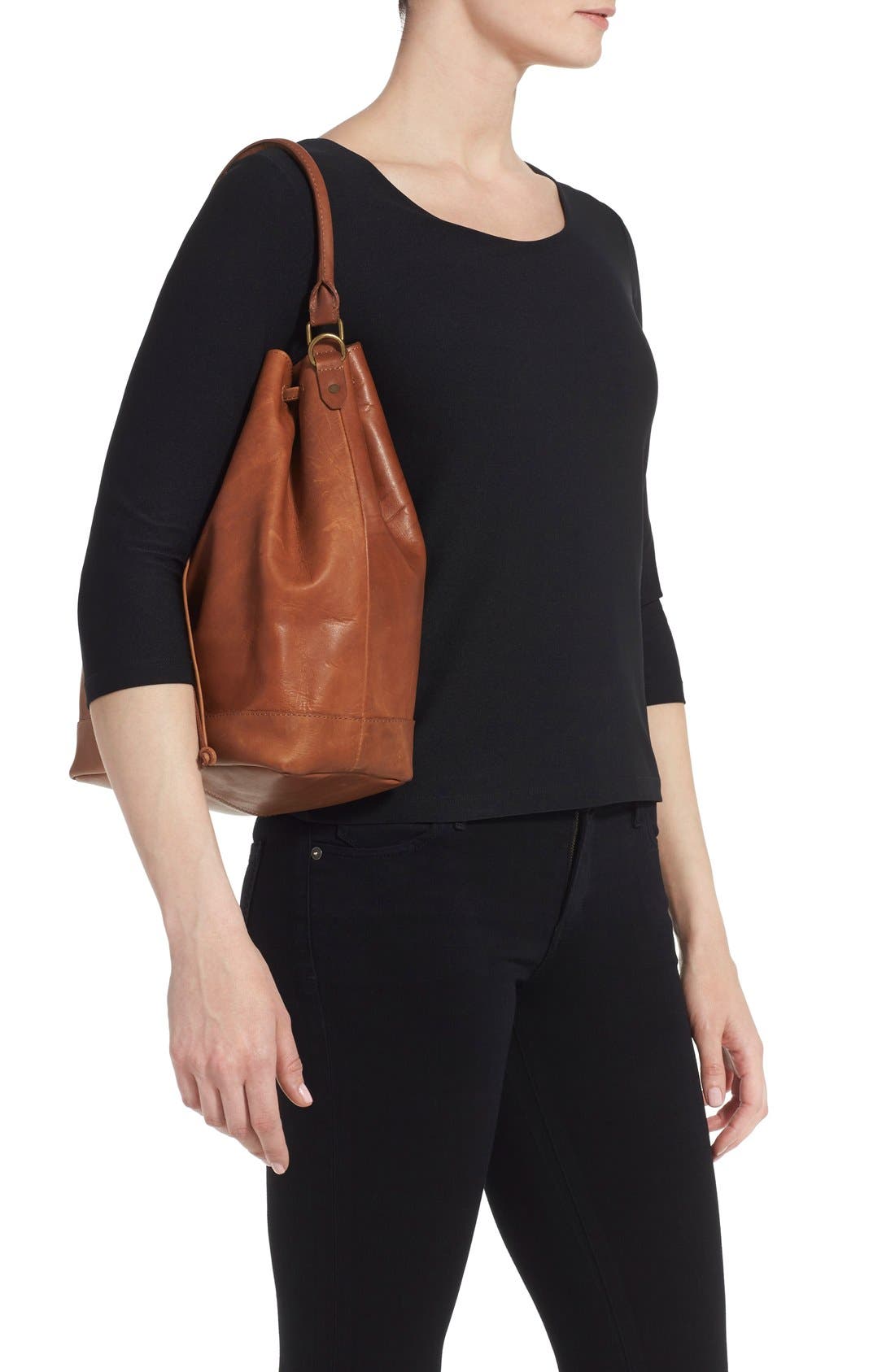 Madewell 'Lafayette' Bucket Bag, Alternate, color, 