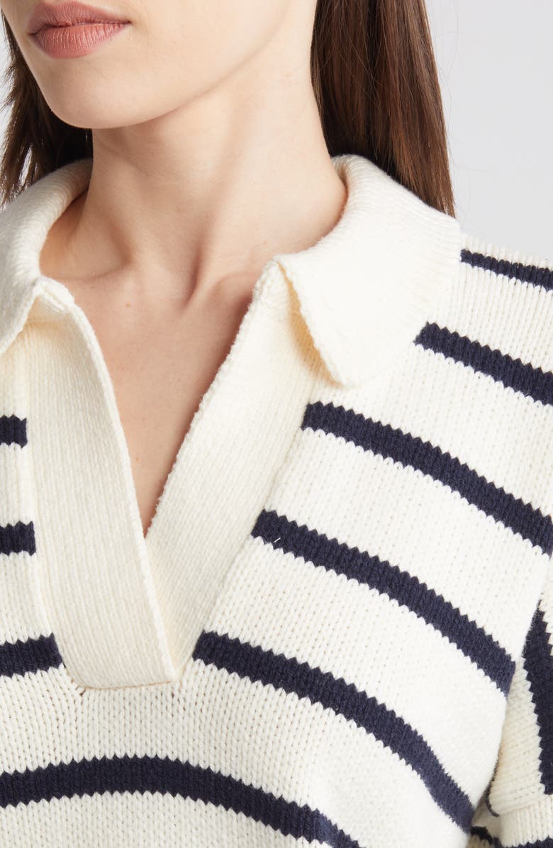 Madewell Dedham Stripe Polo Sweater, Alternate, color, 