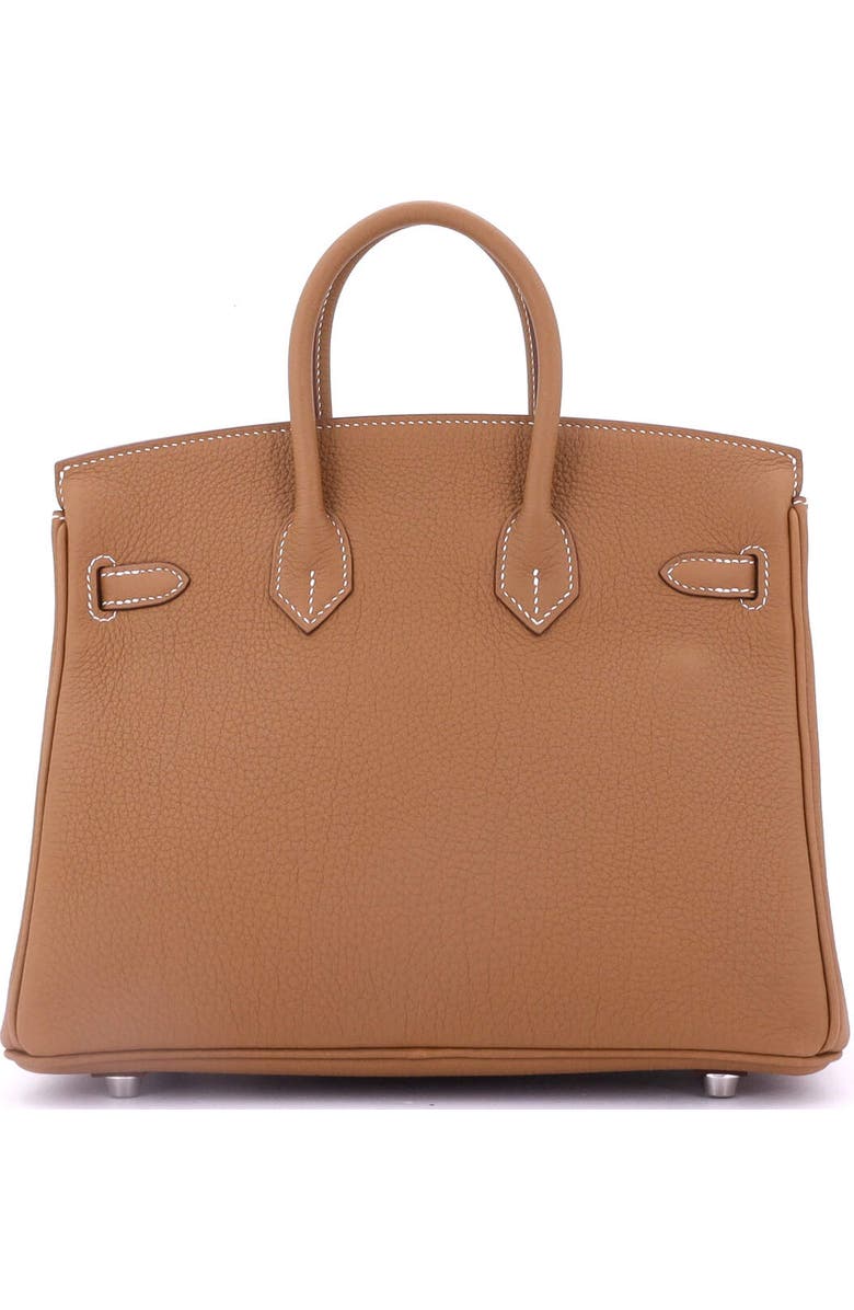 Pre-Owned Hermes Birkin Handbag Brown Togo with Palladium Hardware 25, Alternate, color,