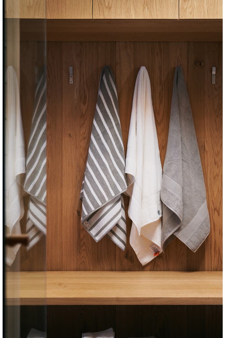 Stripe Stretch Bath Towel, Alternate, color, WORKSHOP WHITE/ PRIMER GRAY