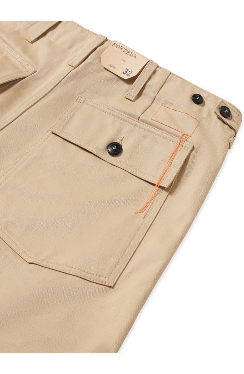 Fortela Newfatigue Heavyweight Cotton Gabardine Fatigue Pants, Alternate, color, Natural