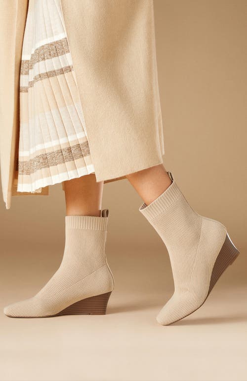 Vivaia Margot Wedge Bootie Square-toe Water-repellent Boots In Neutral