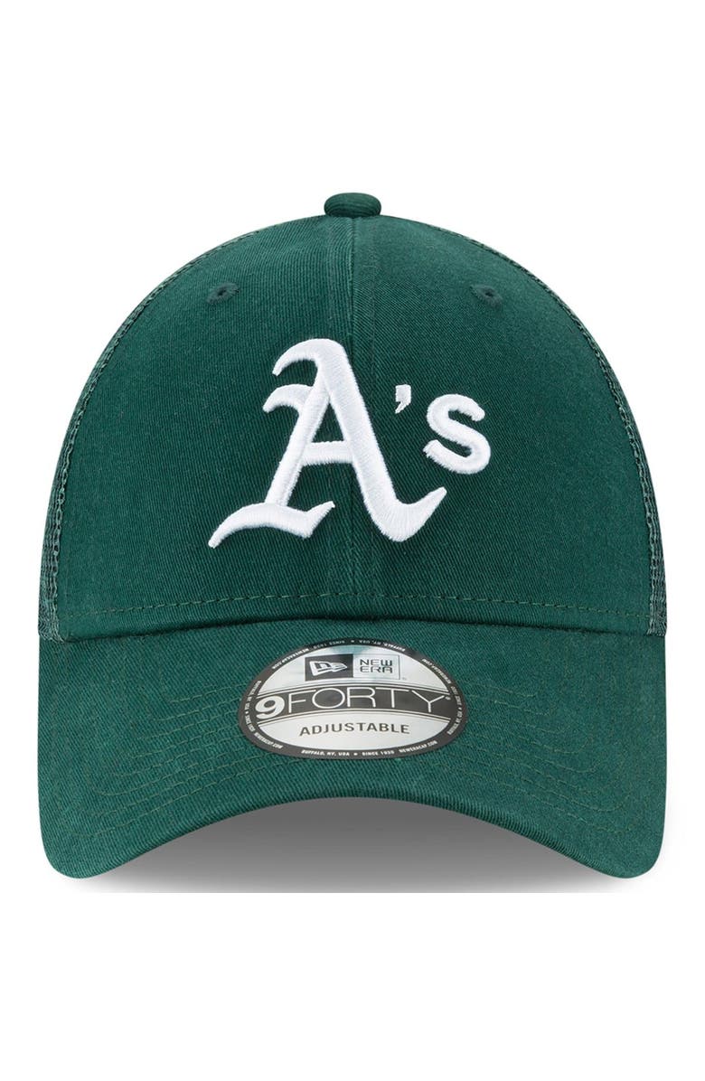 New Era Men's New Era Green Oakland Athletics Trucker 9FORTY Adjustable Snapback Hat, Alternate, color, 