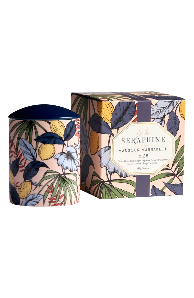 L'or de Seraphine Mansour Marrakech Small Ceramic Jar Candle, Main, color,