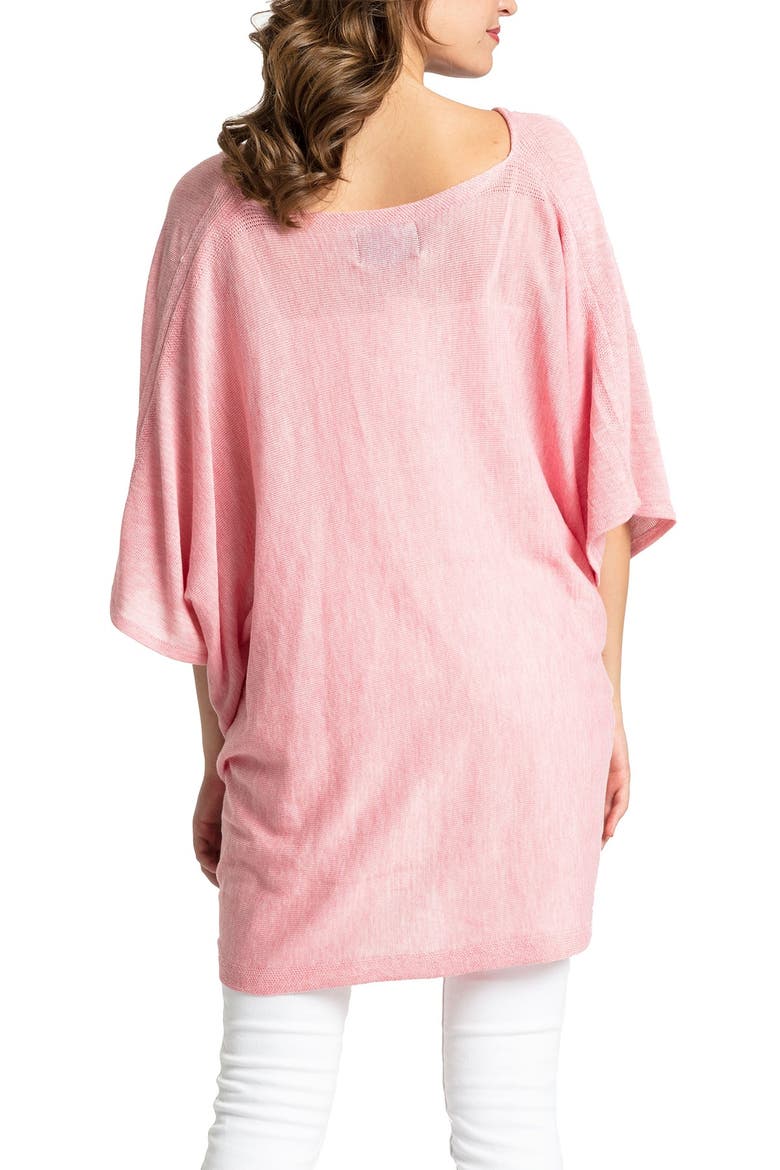 Twist Front Recycled Knit Kimono, Alternate, color, BLUSH