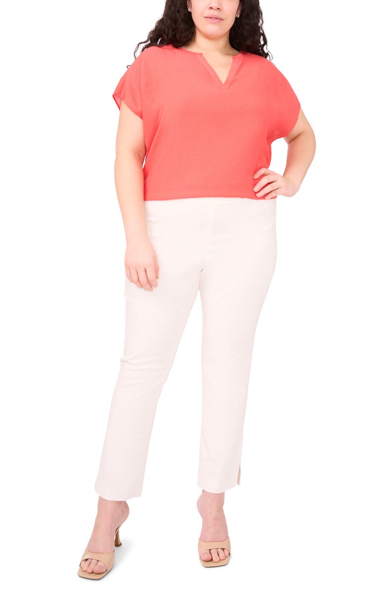 Halogen<sup>®</sup> Stripe Popover Top, Alternate, color, Deep Sea Coral