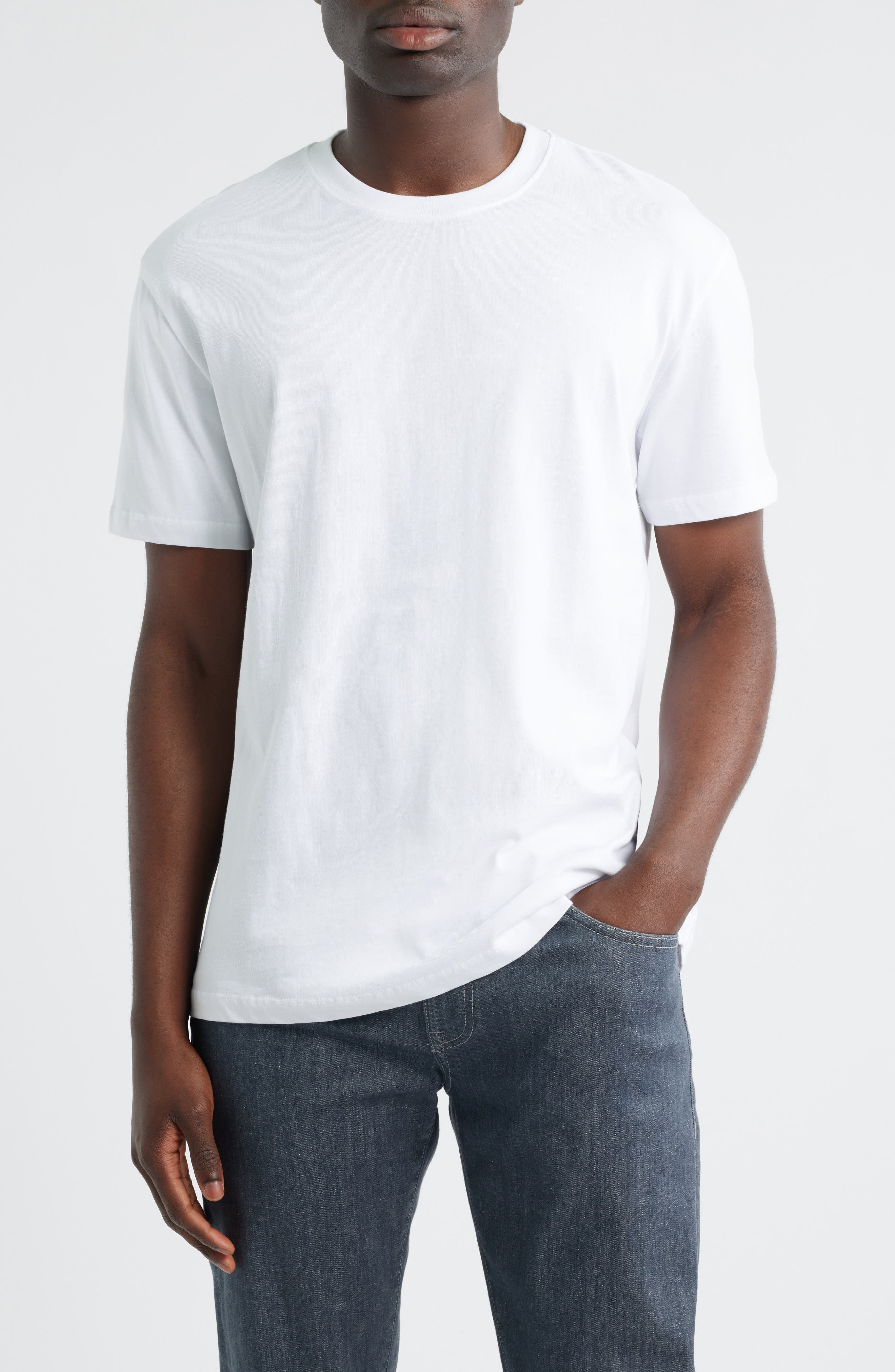 Solid Cotton Crewneck T-Shirt