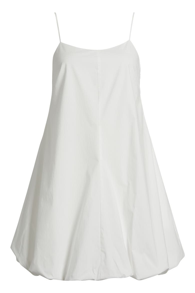 Blanca Bubble Hem Cotton Blend Minidress, Alternate, color, WHITE
