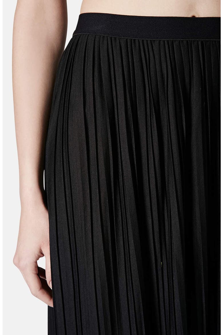 Pleated Maxi Skirt, Alternate, color, BLACK