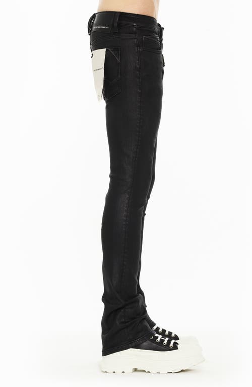 Cult Of Individuality Lenny 603 Coated Bootcut Jeans In Black