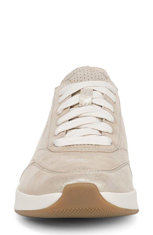 Vionic Uptown Metallic Suede Sneaker In Neutral