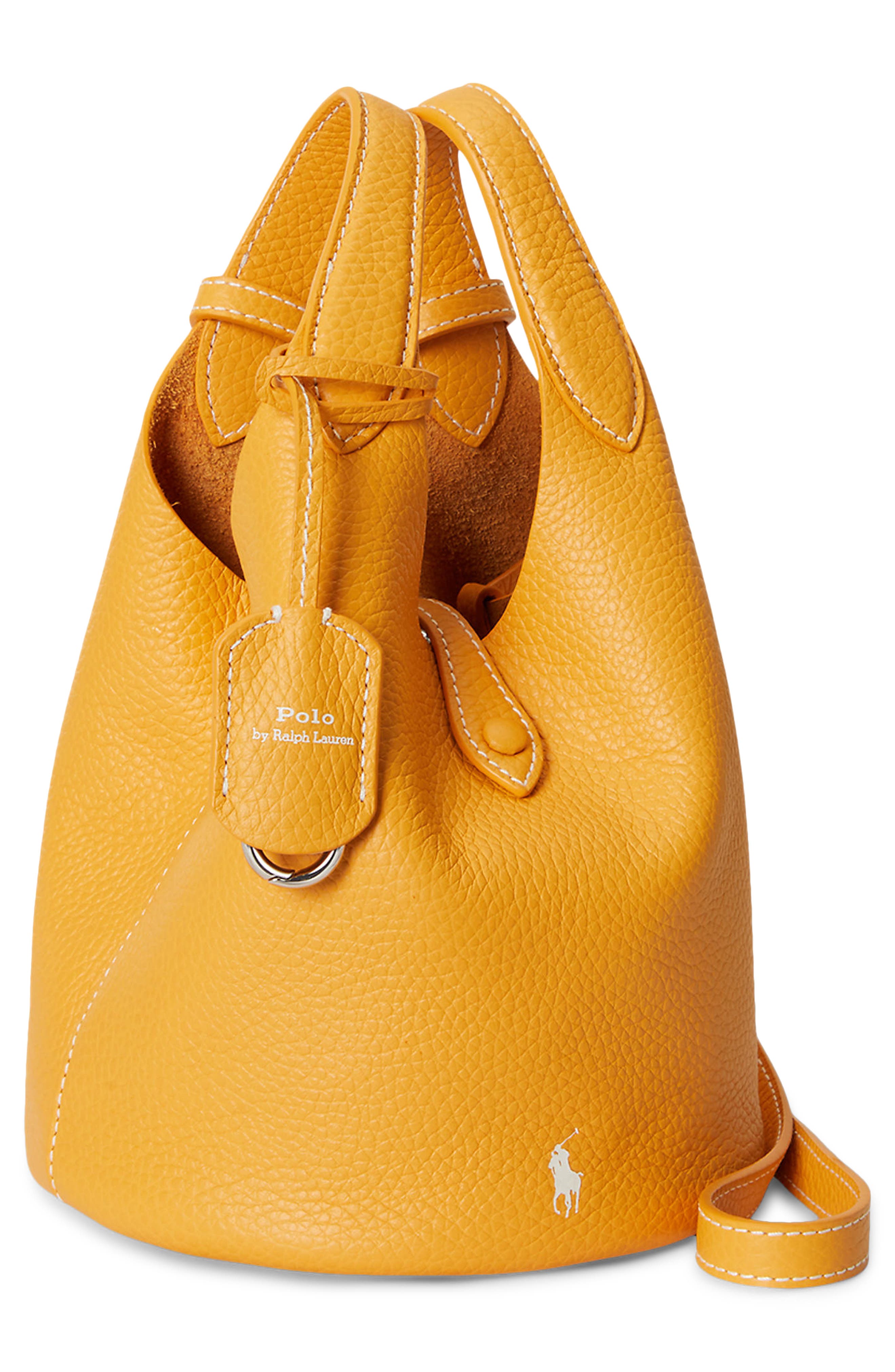 Polo Ralph Lauren Small Polo Play Pebble Leather Crossbody Tote