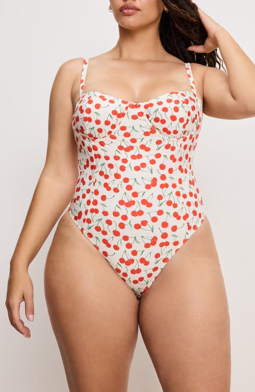 GOOD AMERICAN GOOD AMERICAN CHERRY UNDERWIRE ONE-PIECE SWIMSUIT