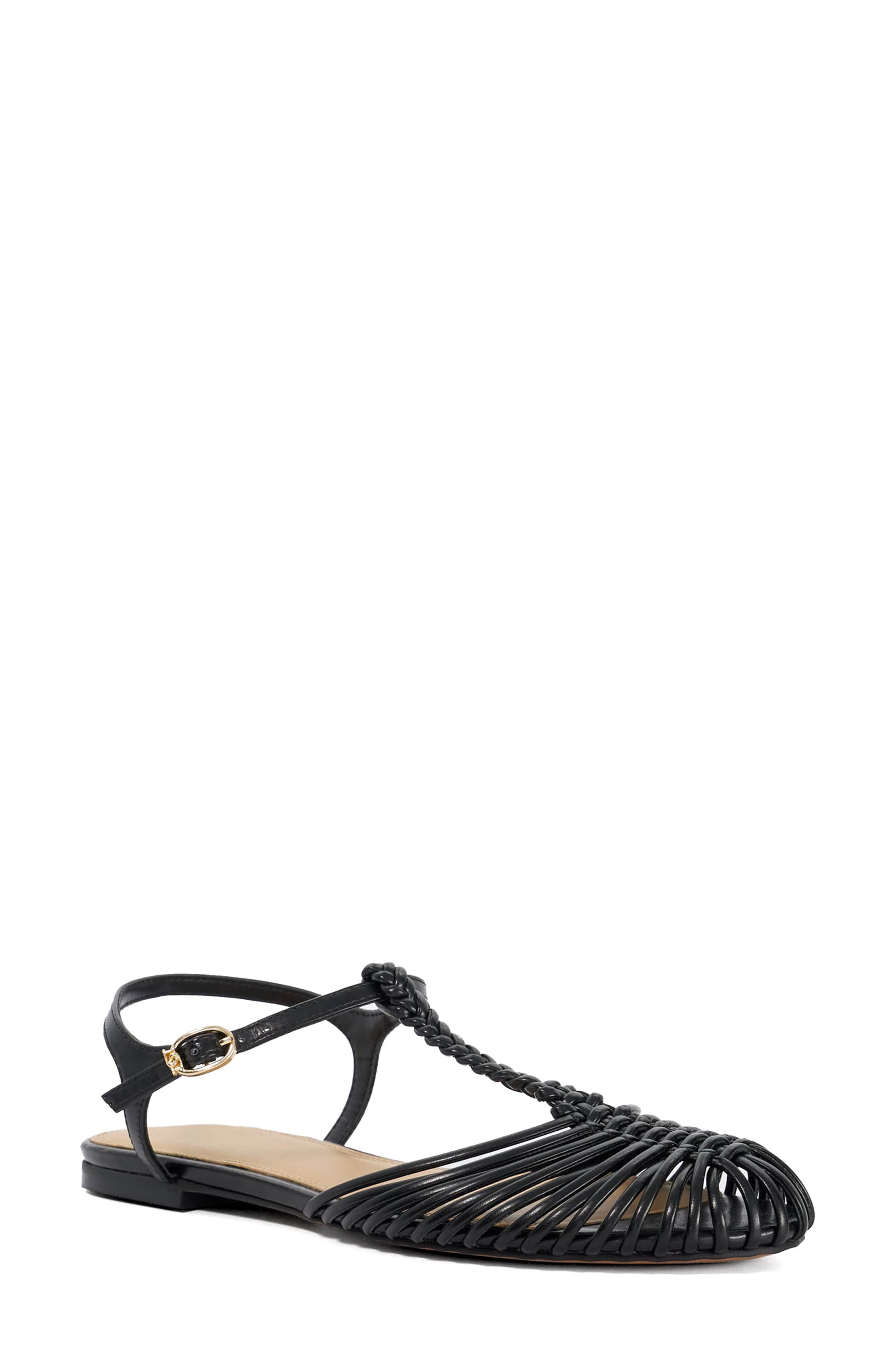 Dune London Harmoni Ankle Strap Sandal, Main, color, Black