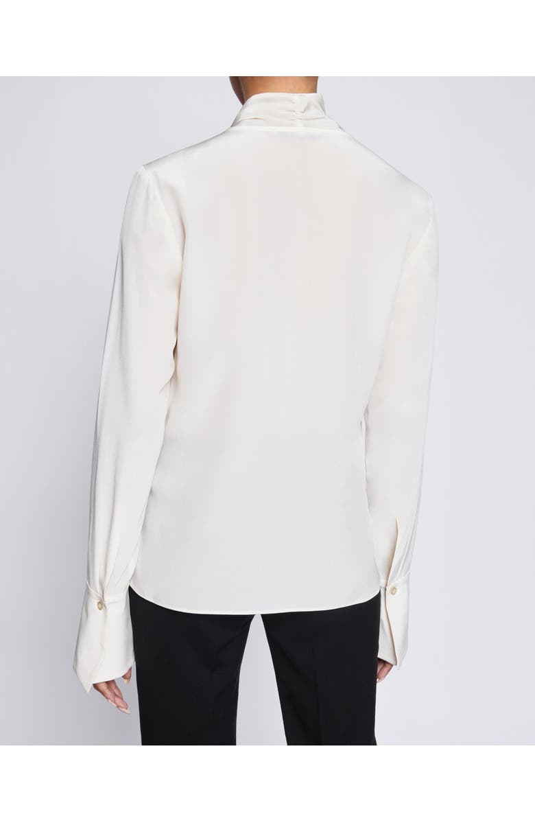 Santorelli AMANDA Long Sleeve Silk Blouse with Drop Neck Tie, Alternate, color, 