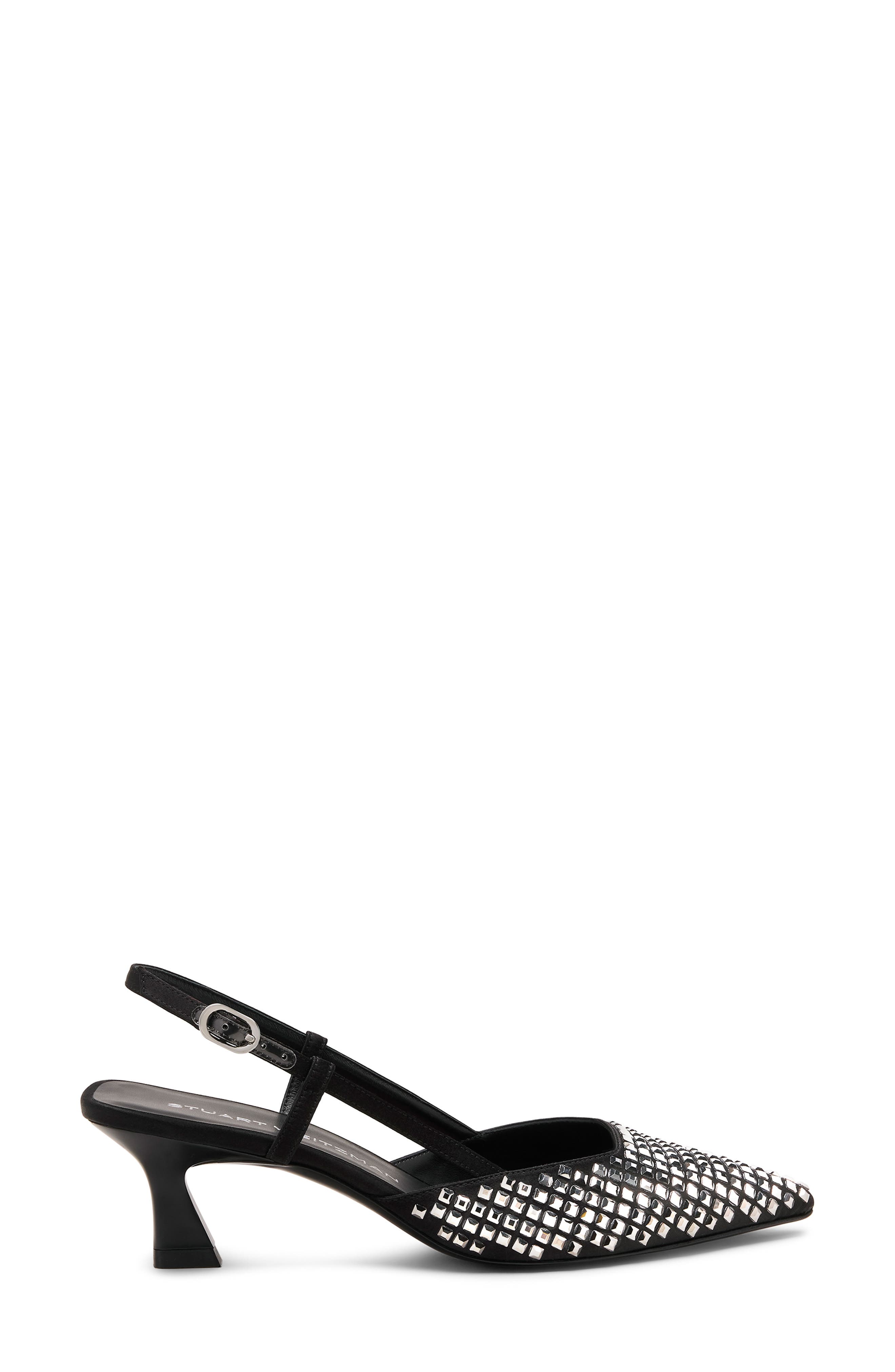 Stuart Weitzman Vinne Radiant Slingback 50 Pump, Alternate, color, Black