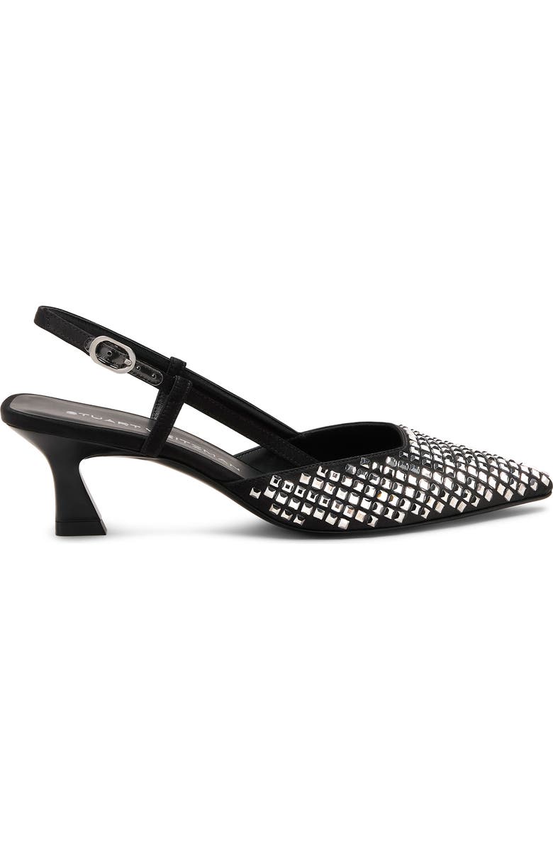 Stuart Weitzman Vinne Radiant Slingback 50 Pump, Alternate, color, Black