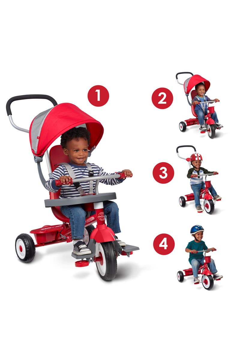 Radio Flyer 4-1 Stroll 'N Trike, Alternate, color, Red