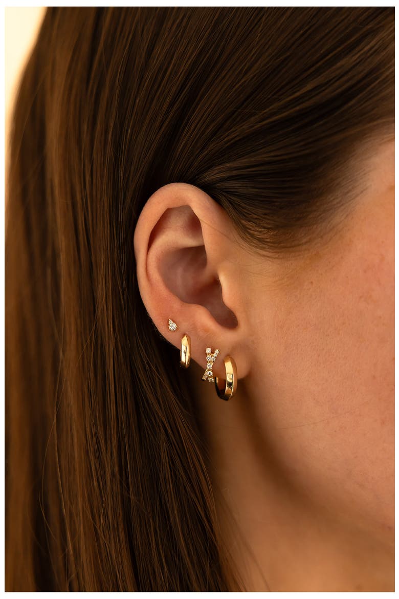 Sophia Ryan Diamond Teardrop Stud Earrings, Alternate, color, YELLOW GOLD
