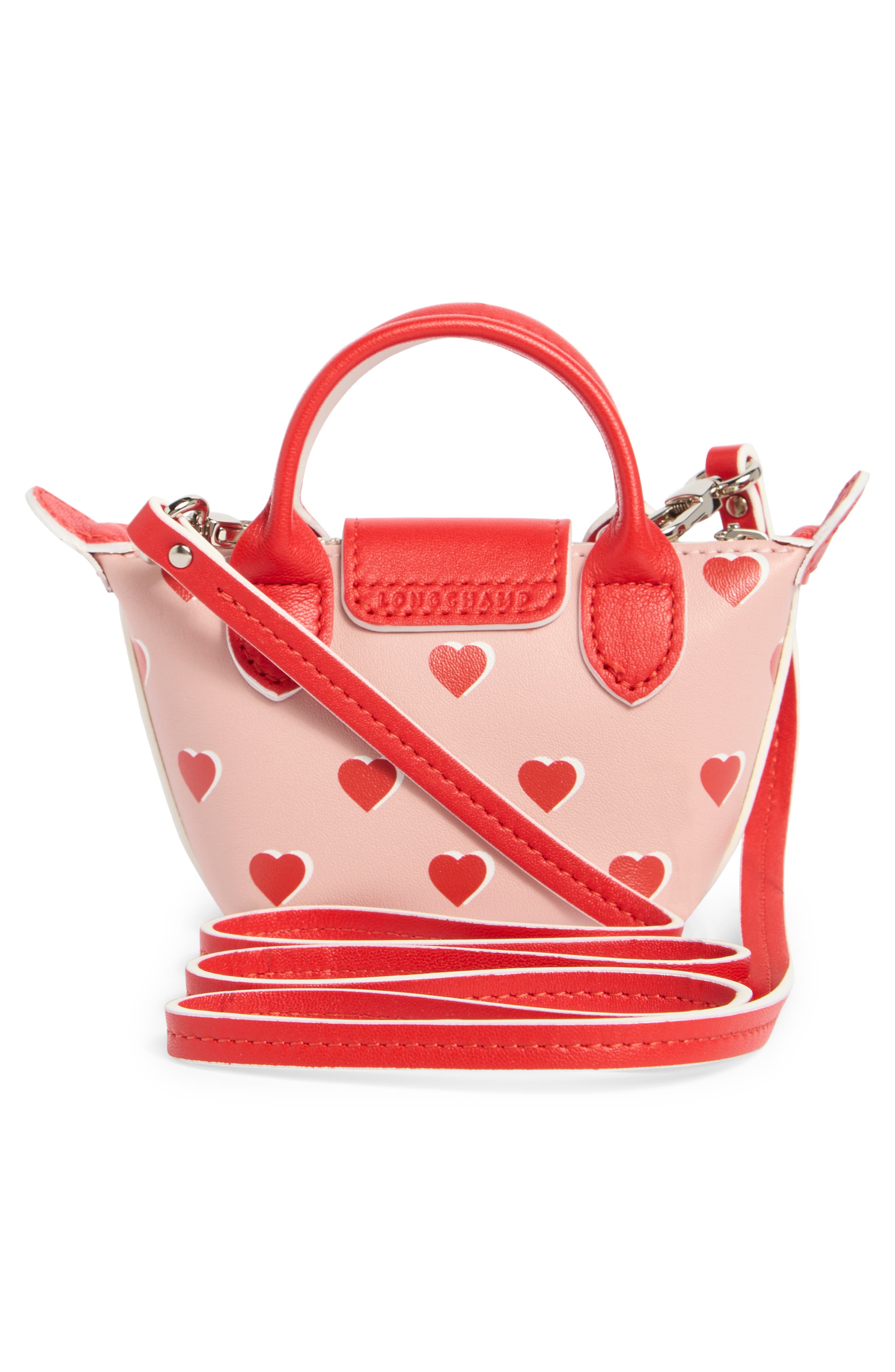 Longchamp Heart Print Nano Crossbody Bag, Alternate, color, 