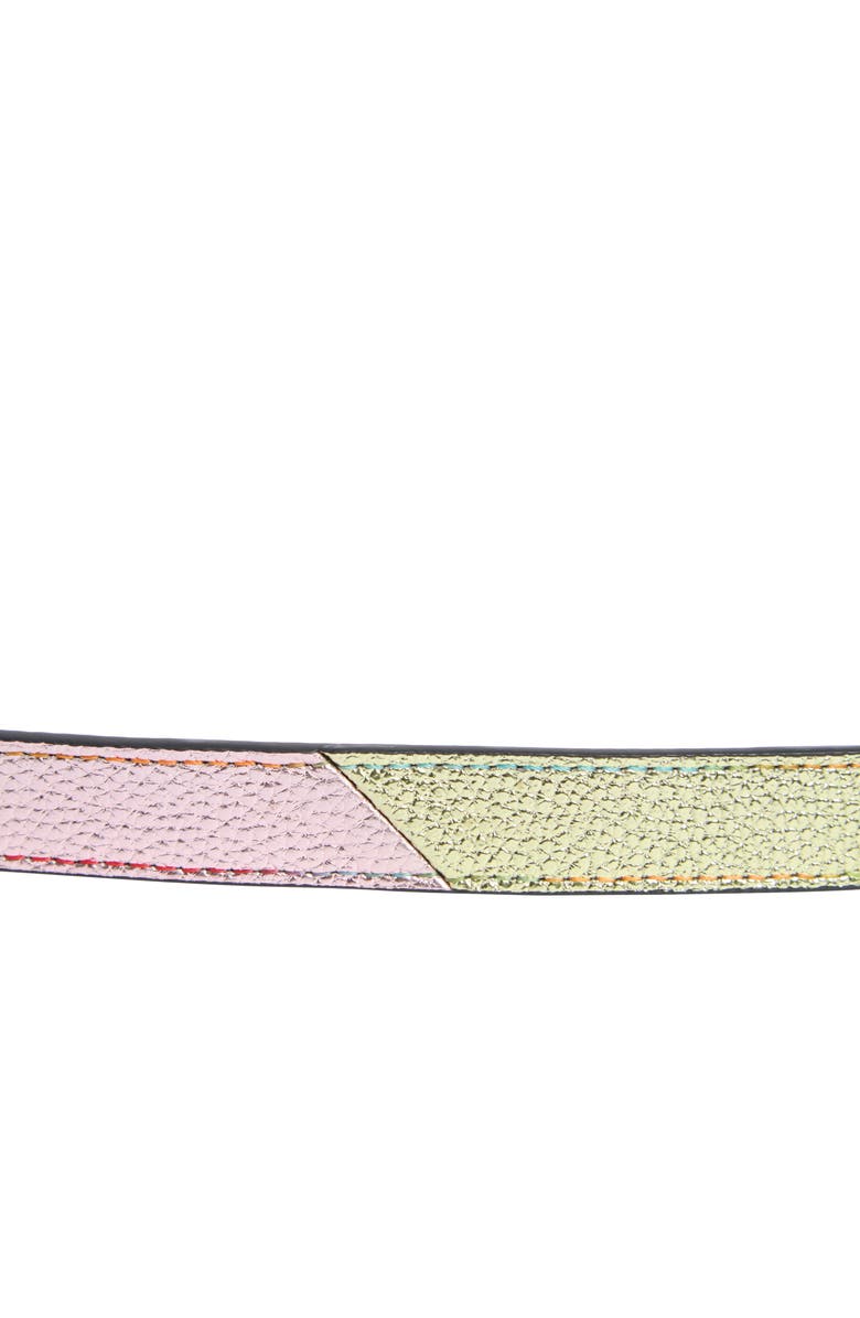 Kurt Geiger London Reversible Leather Belt, Alternate, color, Pastel Rainbow