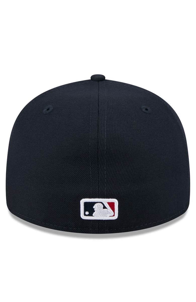 New Era Men's New Era  Navy Atlanta Braves 2025 Jackie Robinson Day Retro Crown 59FIFTY Unstructured Fitted Hat, Alternate, color, 