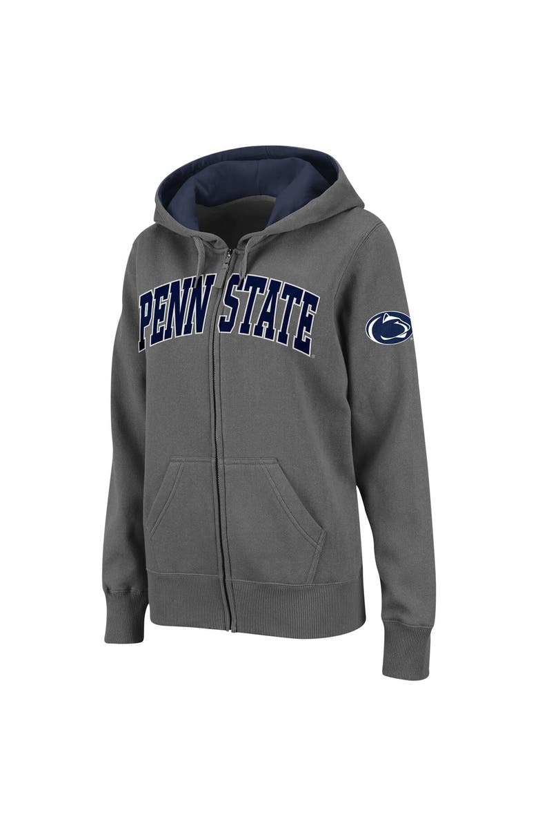 COLOSSEUM Women's Colosseum  Charcoal Penn State Nittany Lions Arched Name Full-Zip Hoodie, Alternate, color, Charcoal