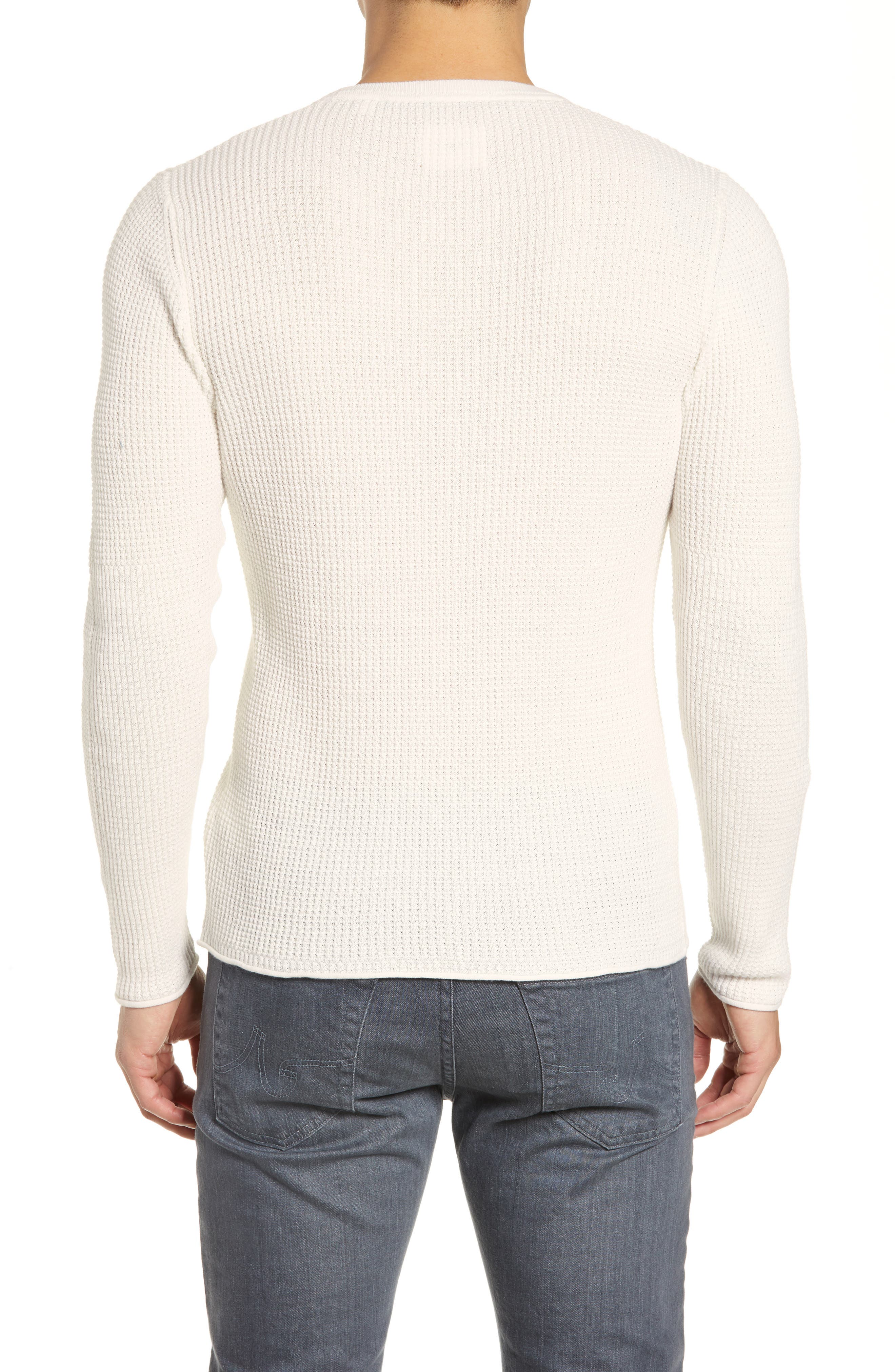 Regular Fit Waffle Crewneck Pullover - image 4